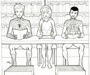 Comic Characters in Library